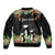 671 Guam Personalised Bomber Jacket Latte Stone and Tropical Flowers