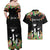 671 Guam Personalised Couples Matching Off Shoulder Maxi Dress and Hawaiian Shirt Latte Stone and Tropical Flowers