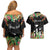 671 Guam Personalised Couples Matching Off Shoulder Short Dress and Hawaiian Shirt Latte Stone and Tropical Flowers