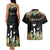 671 Guam Personalised Couples Matching Tank Maxi Dress and Hawaiian Shirt Latte Stone and Tropical Flowers