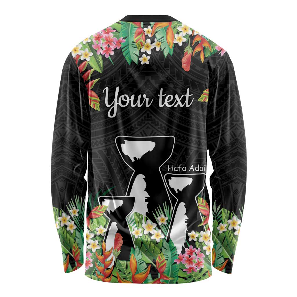 671 Guam Personalised Long Sleeve Shirt Latte Stone and Tropical Flowers LT9 - Polynesian Pride