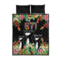 671 Guam Personalised Quilt Bed Set Latte Stone and Tropical Flowers LT9 - Polynesian Pride