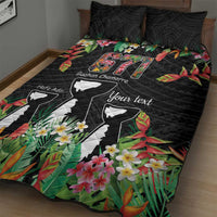 671 Guam Personalised Quilt Bed Set Latte Stone and Tropical Flowers LT9 - Polynesian Pride