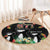 671 Guam Personalised Round Carpet Latte Stone and Tropical Flowers