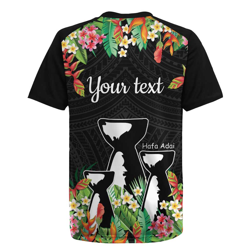 671 Guam Personalised Rugby Jersey Latte Stone and Tropical Flowers LT9 - Polynesian Pride