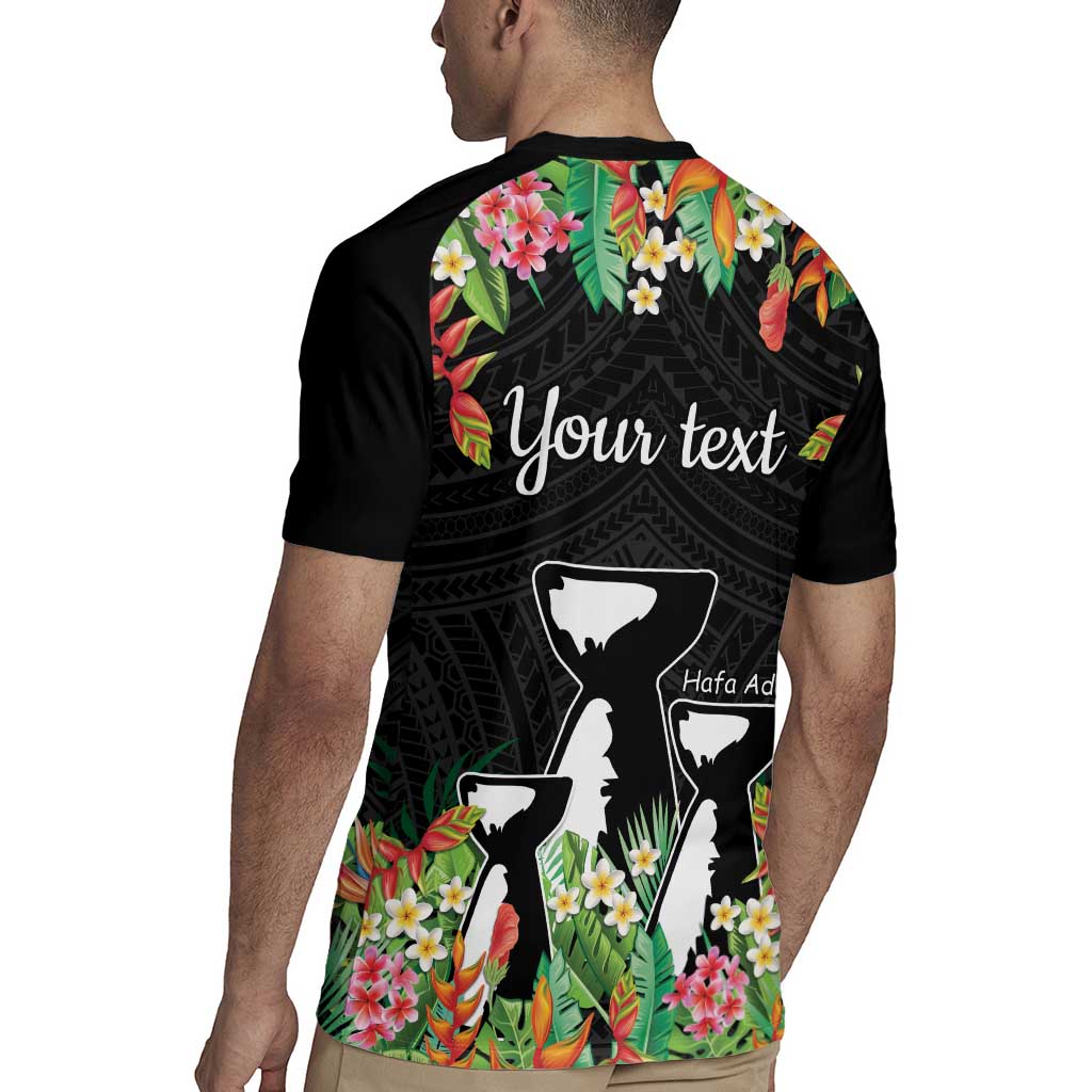 671 Guam Personalised Rugby Jersey Latte Stone and Tropical Flowers LT9 - Polynesian Pride