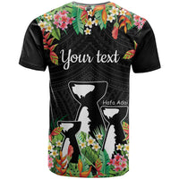 671 Guam Personalised T Shirt Latte Stone and Tropical Flowers LT9 - Polynesian Pride