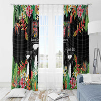 671 Guam Personalised Window Curtain Latte Stone and Tropical Flowers LT9 - Polynesian Pride