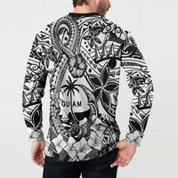 Guam Hafa Adai Guasali Flowers Button Sweatshirt LT9 - Polynesian Pride