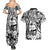 Guam Hafa Adai Guasali Flowers Couples Matching Summer Maxi Dress and Hawaiian Shirt