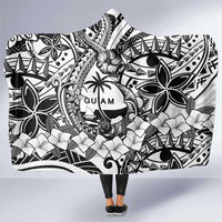 Guam Hafa Adai Guasali Flowers Hooded Blanket LT9 One Size Black - Polynesian Pride
