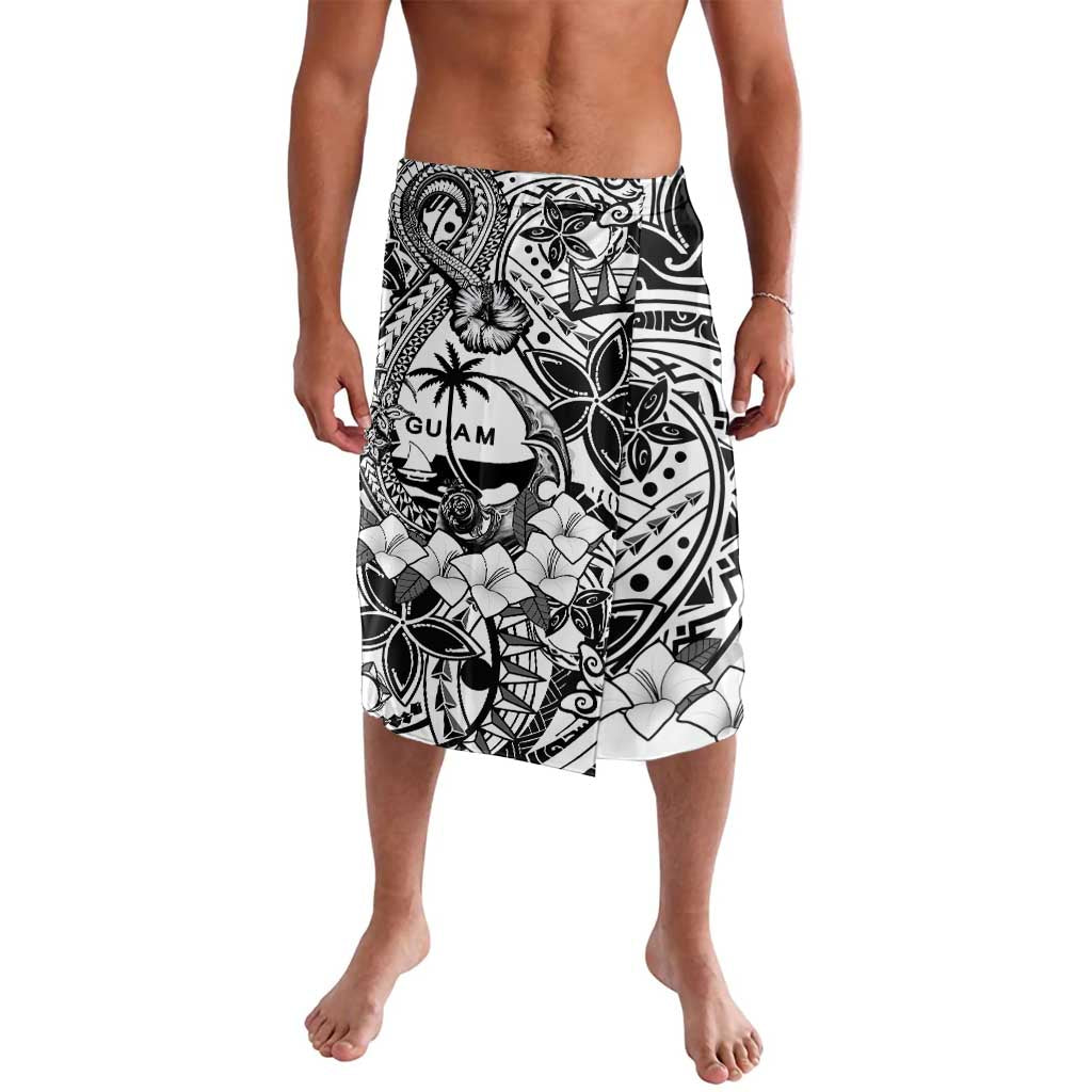 Guam Hafa Adai Guasali Flowers Lavalava LT9 Black - Polynesian Pride