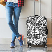 Guam Hafa Adai Guasali Flowers Luggage Cover LT9 - Polynesian Pride