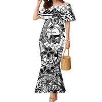 Guam Hafa Adai Guasali Flowers Mermaid Dress LT9 Women Black - Polynesian Pride