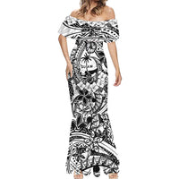 Guam Hafa Adai Guasali Flowers Mermaid Dress LT9 - Polynesian Pride