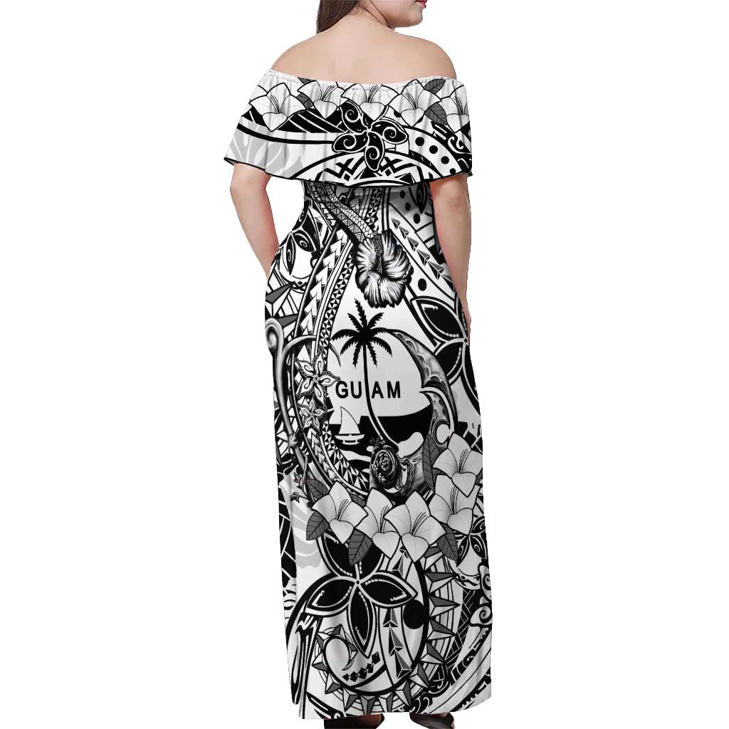 Guam Hafa Adai Guasali Flowers Off Shoulder Maxi Dress LT9 - Polynesian Pride