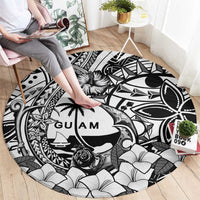 Guam Hafa Adai Guasali Flowers Round Carpet LT9 - Polynesian Pride