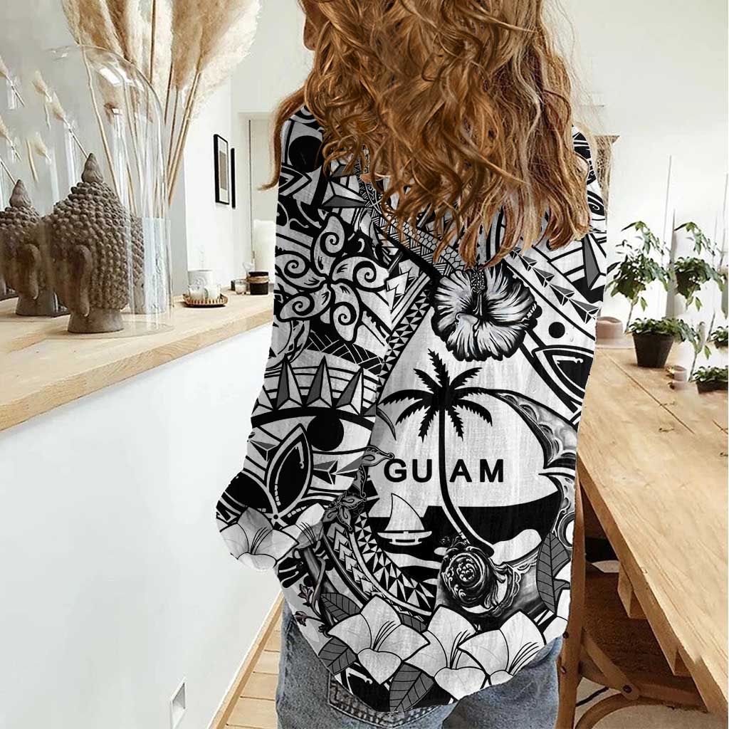 Guam Hafa Adai Guasali Flowers Women Casual Shirt LT9 - Polynesian Pride