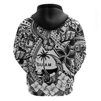 Guam Hafa Adai Guasali Flowers Zip Hoodie LT9 - Polynesian Pride