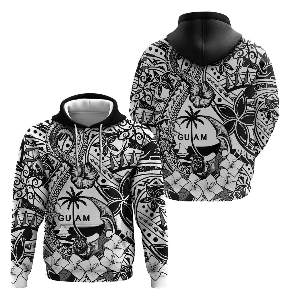 Guam Hafa Adai Guasali Flowers Zip Hoodie LT9 - Polynesian Pride