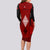 Custom Tonga Rugby Long Sleeve Bodycon Dress Go Champions World Cup 2023 Ngatu Unique LT9 - Polynesian Pride