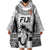 Fiji Rugby Wearable Blanket Hoodie Go Champions World Cup 2023 Tapa Unique White Vibe LT9 - Polynesian Pride