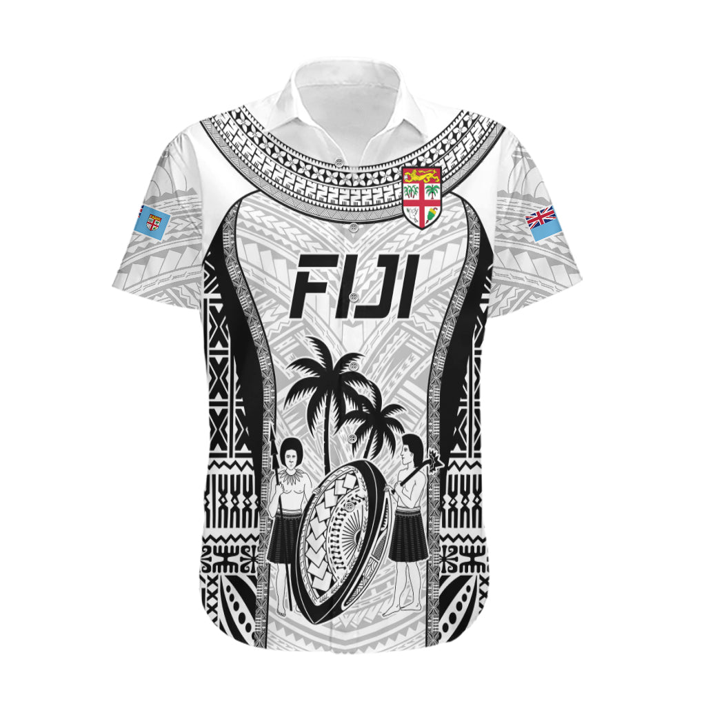 Custom Fiji Rugby Hawaiian Shirt Go Champions World Cup 2023 Tapa Unique White Vibe LT9 White - Polynesian Pride