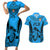 Fiji Rugby Couples Matching Short Sleeve Bodycon Dress and Hawaiian Shirt Go Champions World Cup 2023 Tapa Unique Blue Vibe LT9 Blue - Polynesian Pride