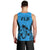 Fiji Rugby Men Tank Top Go Champions World Cup 2023 Tapa Unique Blue Vibe LT9 - Polynesian Pride