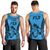 Fiji Rugby Men Tank Top Go Champions World Cup 2023 Tapa Unique Blue Vibe LT9 - Polynesian Pride