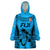 Fiji Rugby Wearable Blanket Hoodie Go Champions World Cup 2023 Tapa Unique Blue Vibe LT9 One Size Blue - Polynesian Pride