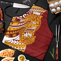 Couple Dolphins Maori Motif Apron LT9 Burgundy - Polynesian Pride