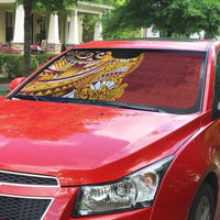 Couple Dolphins Maori Motif Auto Sun Shade LT9 - Polynesian Pride