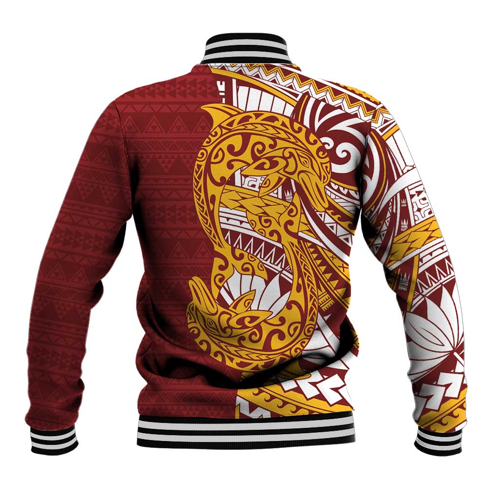 Couple Dolphins Maori Motif Baseball Jacket LT9 - Polynesian Pride