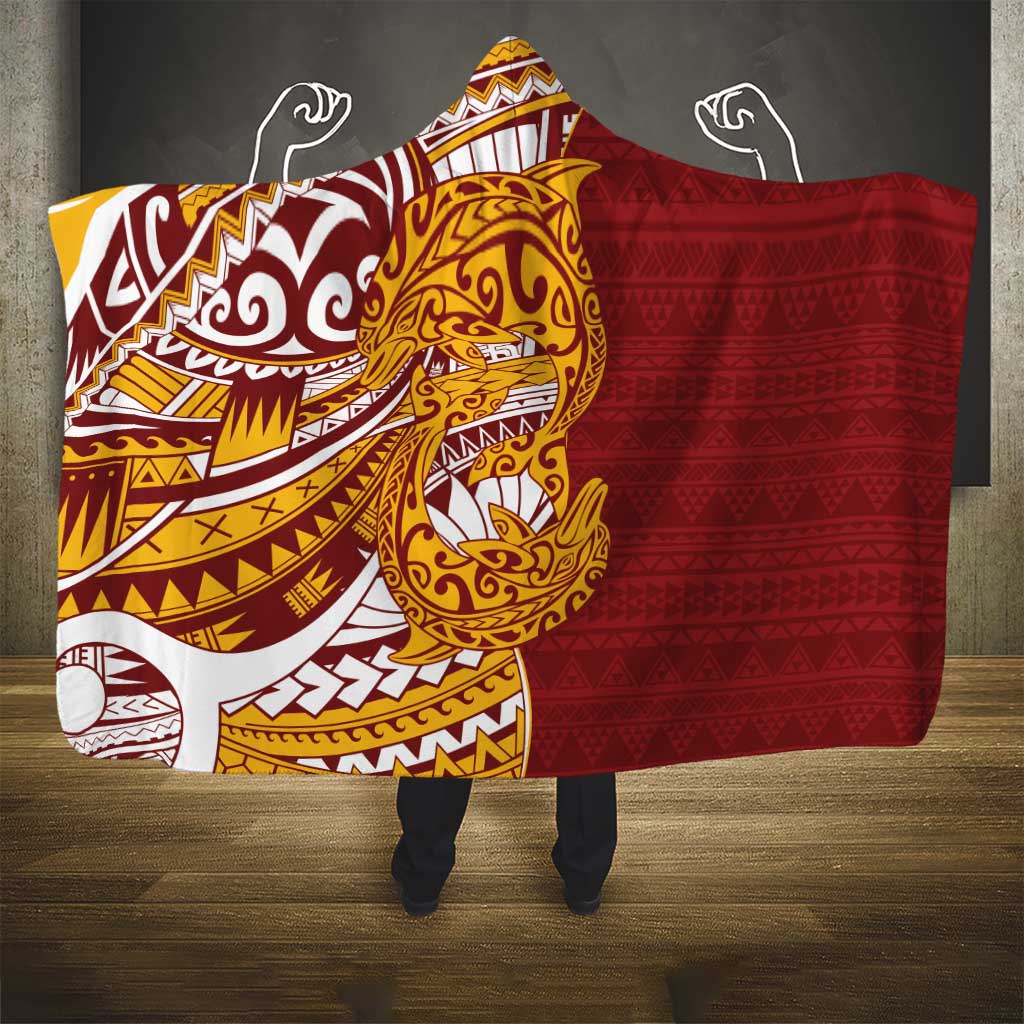 Couple Dolphins Maori Motif Hooded Blanket LT9 - Polynesian Pride