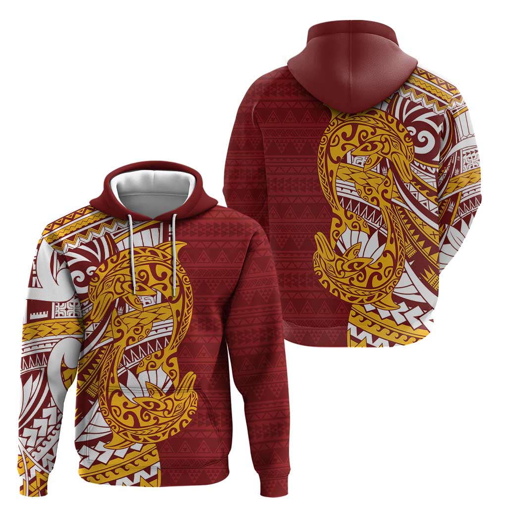 Couple Dolphins Maori Motif Hoodie LT9 - Polynesian Pride