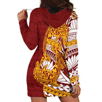 Couple Dolphins Maori Motif Hoodie Dress LT9 - Polynesian Pride