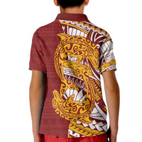 Couple Dolphins Maori Motif Kid Polo Shirt LT9 - Polynesian Pride