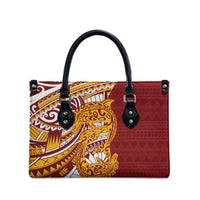 Couple Dolphins Maori Motif Leather Bag LT9 - Polynesian Pride