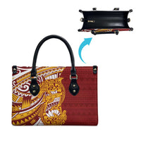 Couple Dolphins Maori Motif Leather Bag LT9 - Polynesian Pride