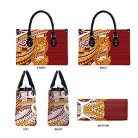 Couple Dolphins Maori Motif Leather Bag LT9 - Polynesian Pride