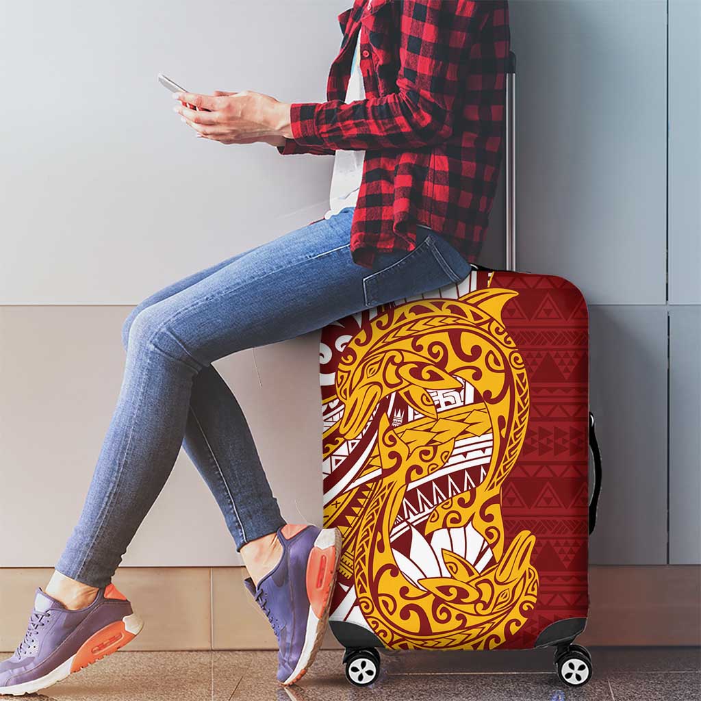 Couple Dolphins Maori Motif Luggage Cover LT9 - Polynesian Pride