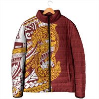 Couple Dolphins Maori Motif Padded Jacket LT9 - Polynesian Pride
