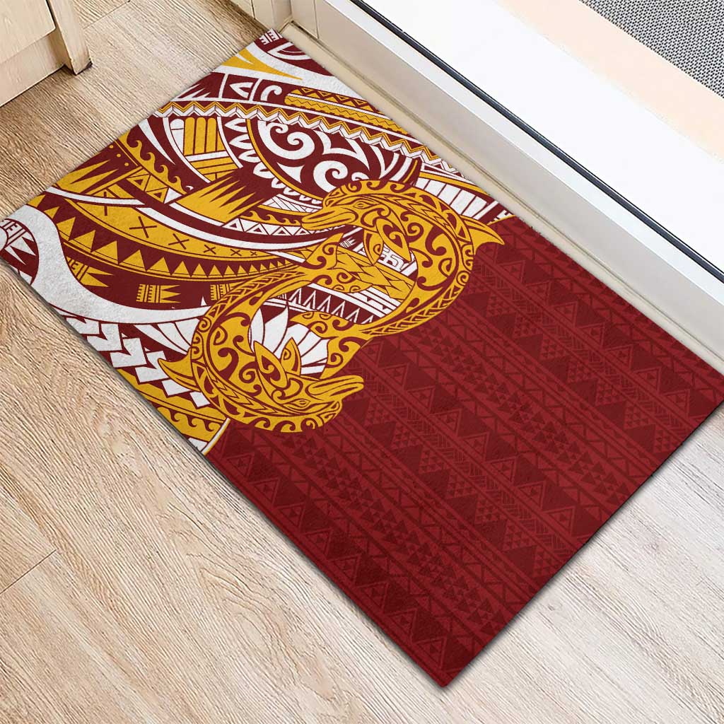 Couple Dolphins Maori Motif Rubber Doormat LT9 - Polynesian Pride