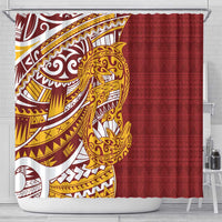 Couple Dolphins Maori Motif Shower Curtain LT9 - Polynesian Pride