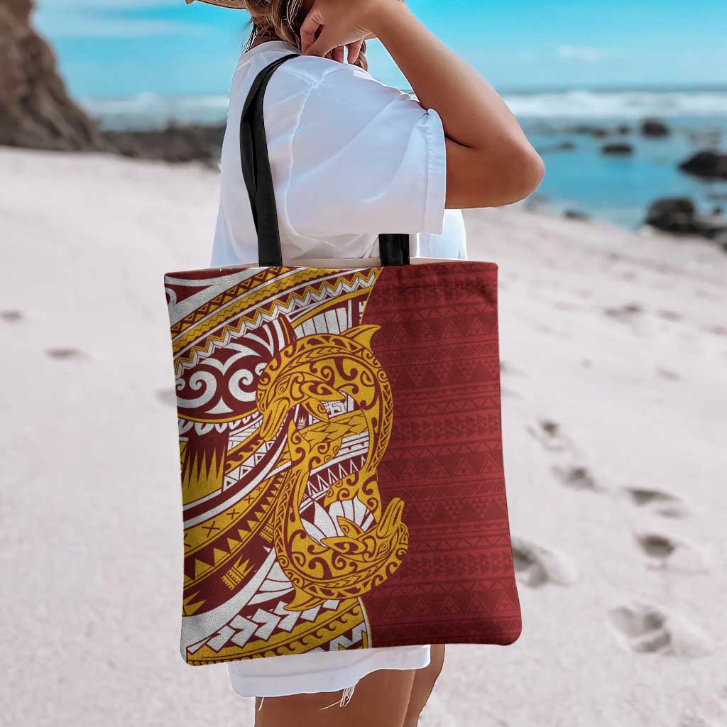 Couple Dolphins Maori Motif Tote Bag LT9 - Polynesian Pride