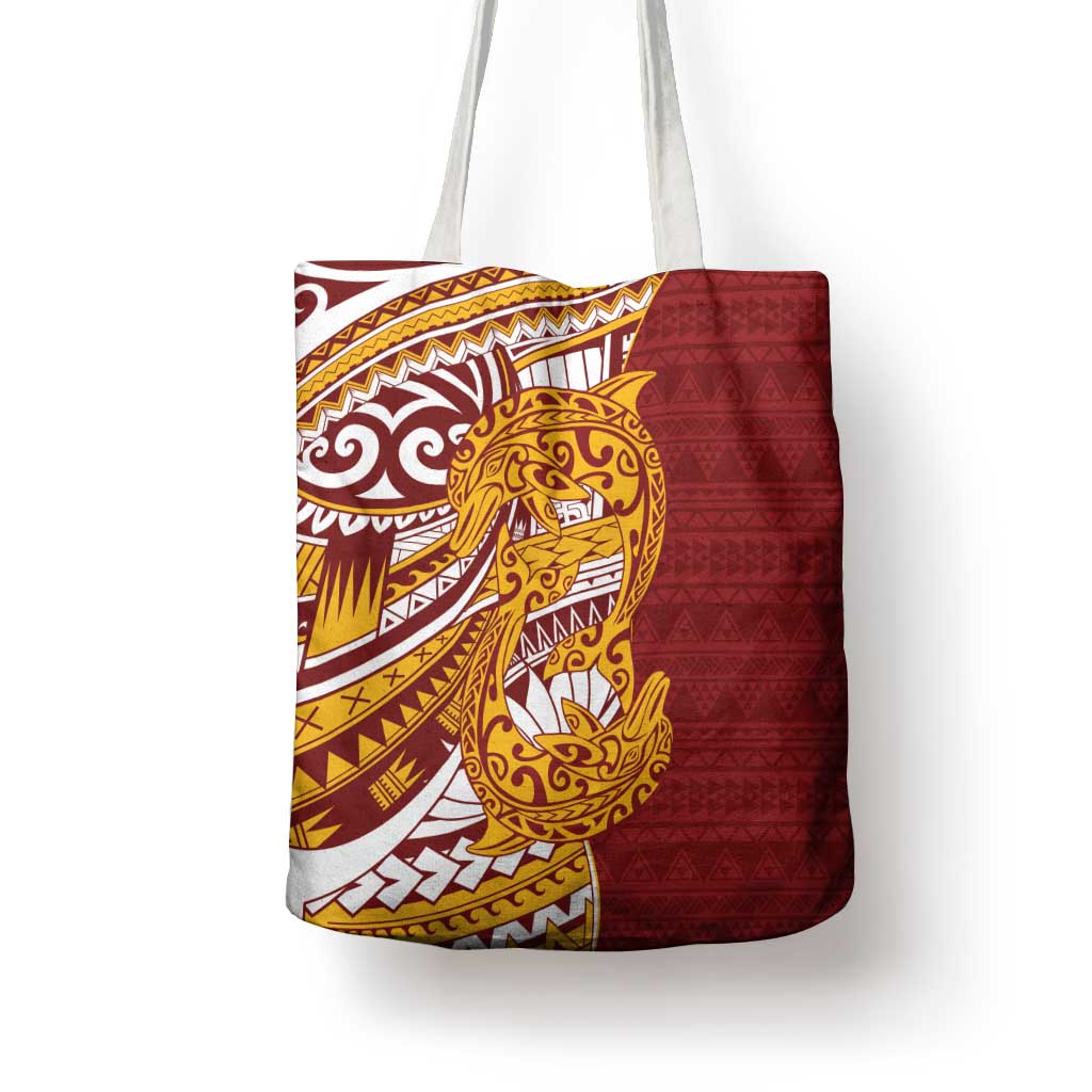 Couple Dolphins Maori Motif Tote Bag LT9 - Polynesian Pride