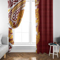Couple Dolphins Maori Motif Window Curtain LT9 - Polynesian Pride