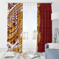 Couple Dolphins Maori Motif Window Curtain LT9 - Polynesian Pride