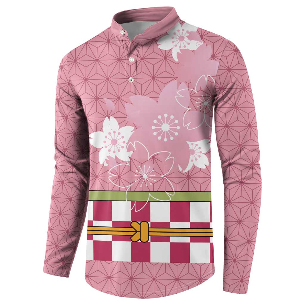 Japanese Asanoha Pattern Button Sweatshirt Charm Against Evil Spirits LT9 - Polynesian Pride